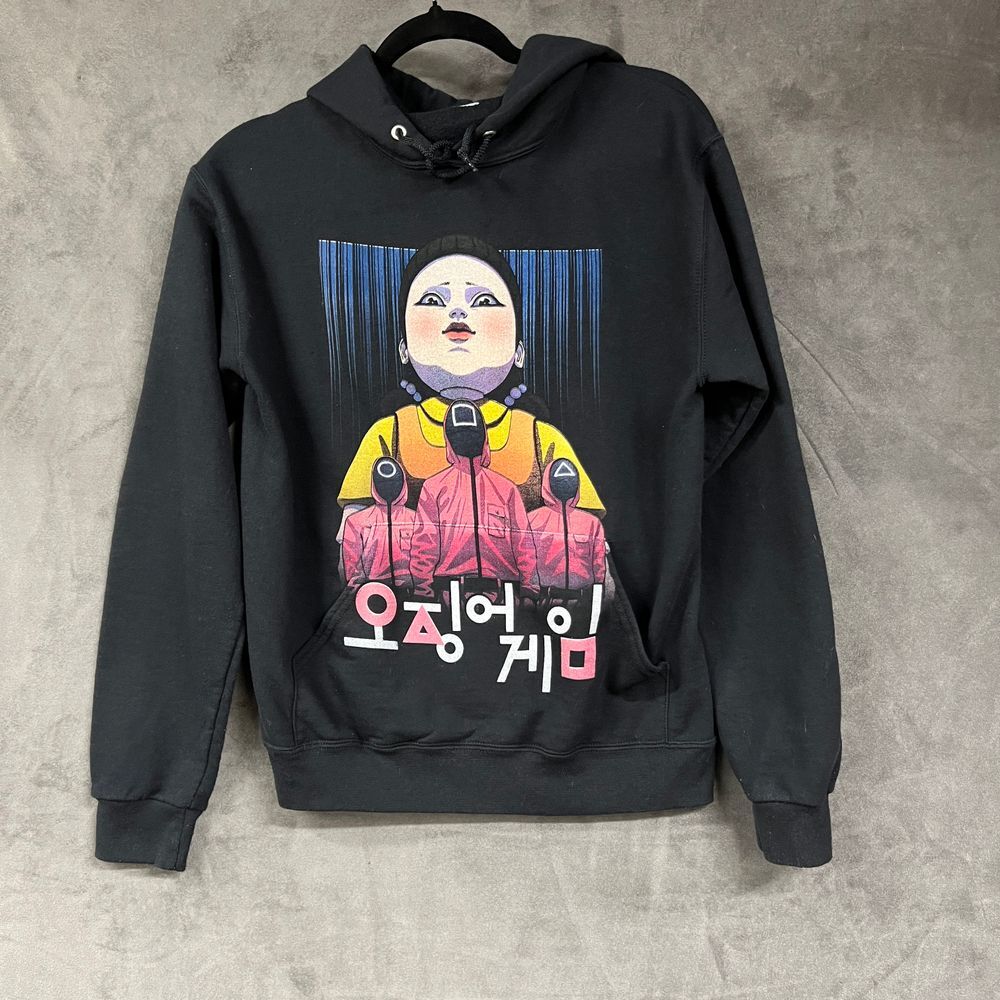 Netflix Squid Game Official Black Hoodie‎ Sweatshirt Korean Drama Merchandise